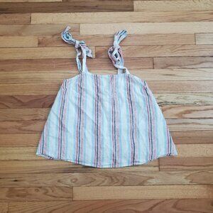 Linen blend Americana tank top Sz Small